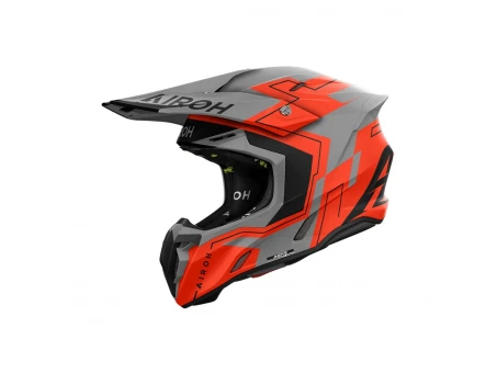 Casca cross/enduro/atv/quad AIROH HELMET TWIST 3 DIZZY - Gri/Portocaliu fluor