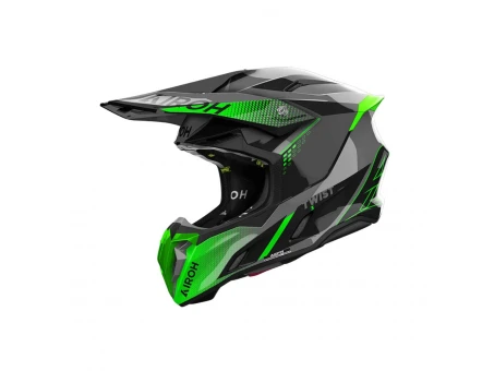 Casca cross/enduro/atv/quad AIROH HELMET TWIST 3 SHARD GREEN - Verde fluor