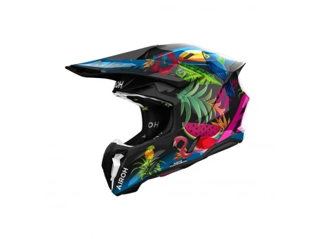 Casca cross/enduro/atv/quad AIROH HELMET TWIST 3 AMAZONIA - Negru/Verde/Rosu