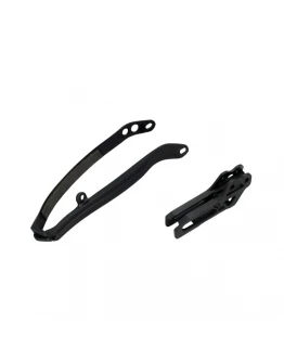 Set patina si ghidaj lant UFO YAMAHA YZ 125/250 '09-14, YZF/WRF 250/450 '09-21, culoare Negru