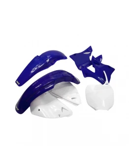 Kit complet plastice UFO YAMAHA YZ 125 '00-'01, YZ 250 '00-'01 culoare OEM (Alb/Albastru) (YA300E999)