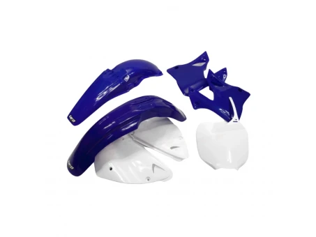 Kit complet plastice UFO YAMAHA YZ 125 00-01, YZ 250 00-01 culoare OEM (Alb/Albastru) (YA300E999) | YAKIT300999