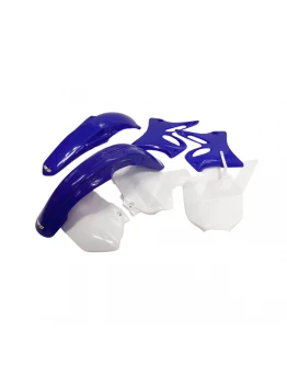 Kit complet plastice UFO YAMAHA YZ 125 / 250 '02-'05 culoare OEM (Alb/Albastru) (YA301E999)
