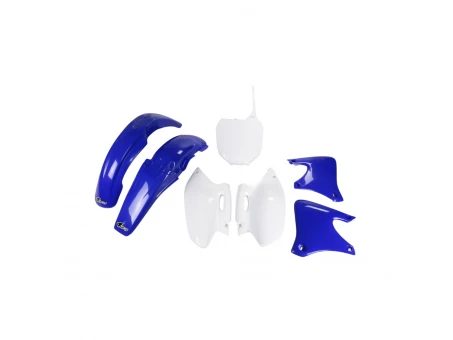 Kit complet plastice UFO YAMAHA YZF 250 01-02 culoare OEM (Alb/Albastru) (YA303E999) | YAKIT303999