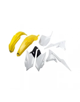 Kit complet plastice UFO YAMAHA YZF 250 '14-'18, YZF 450 '14-'17 culoare OEM (Alb/Galben) (YA318E999D)