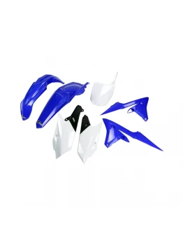 Kit complet plastice UFO YAMAHA YZF 250 '14-'18, YZF 450 '14-'17 culoare OEM '18 (Albastru/Alb/Negru) (YA318E999K)