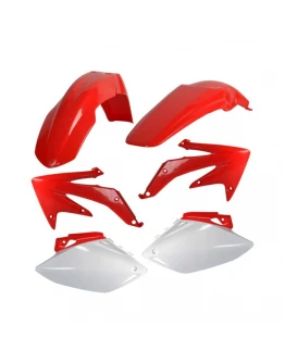 Kit plastice CEMoto model 4 HONDA CRF - alb,Rosu