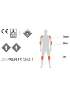 Set protectii umeri/coate/genunchi omologate Ixon model IX-PROFLEX SEKA-1 (Level 1) - culoare: negru (Unisex)