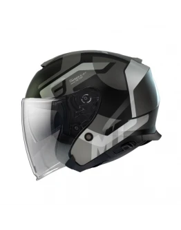 Casca open face MT Thunder III SV Jet Silton B2 gri mat (ochelari soare integrati)