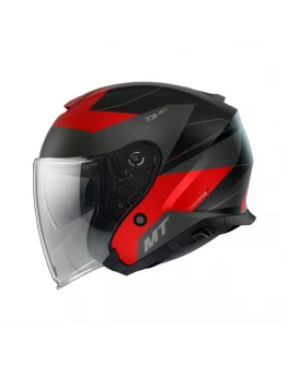 Casca open face MT Thunder III SV Jet Cooper A5 rosu mat (ochelari soare integrati)