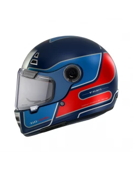 Casca integrala MT Jarama D7 albastru mat - model Retro - Cafe Racer