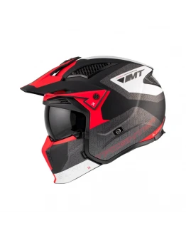 Casca MT Streetfighter SV S B4 Totem rosu mat (ochelari soare integrati) - omologare noua ECE 22.06