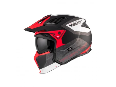 Casca MT Streetfighter SV S B4 Totem rosu mat (ochelari soare integrati) – omologare noua ECE 22.06