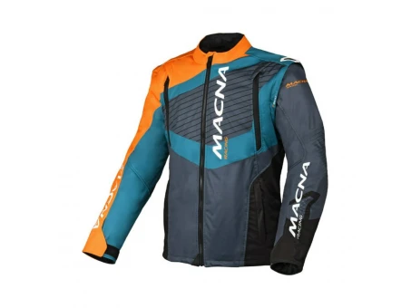 Geaca enduro/adventure MACNA CREST - gri/portocaliu
