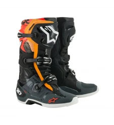 Outlet Cizme cross-enduro Alpinestars TECH 10 BOOT - Negru,Portocaliu,Rosu fluo Marime 40.5/7