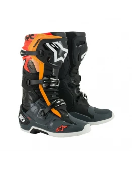 Cizme cross-enduro Alpinestars TECH 10 BOOT - Negru,Portocaliu,Rosu fluo