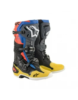 Cizme cross-enduro Alpinestars TECH 10 BOOT  - Negru,Albastru,Galben