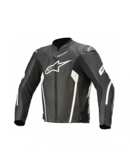 Geaca de piele Alpinestars FASTER V2 AIRFLOW - Negru,Alb