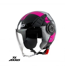 Casca Axxis model Metro Cool B8 roz fluor mat (open face)