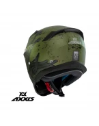 Casca Axxis model Hunter SV Toxic C6 verde mat (ochelari soare integrati)