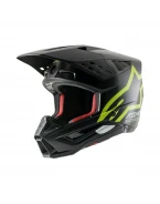 Casca cross-enduro Alpinestars Supertech S-M5 COMPASS - Negru/Galben fluor