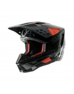 Casca cross-enduro Alpinestars Supertech S-M5 ROVER  - Negru/Rosu/Gri inchis