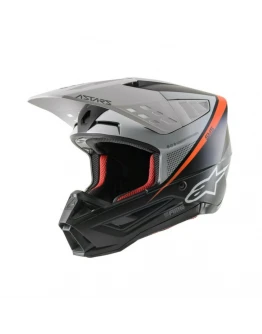 Casca cross-enduro Alpinestars Supertech S-M5 RAYON - Negru,Portocaliu,Alb