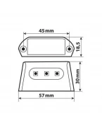 Lampa pentru placuta de inmatriculare cu E-ion 3 SMD 12V - Lampa V2