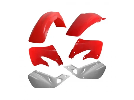 Kit accesorii carena din plastic model 8 HONDA CR - Alb/Rosu