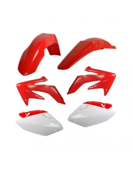Kit plastice CEMoto model 6 HONDA CRF - alb,Rosu
