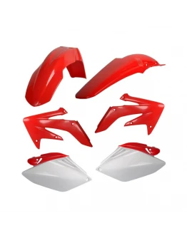 Kit plastice CEMoto model 10 HONDA CRF - alb,Rosu