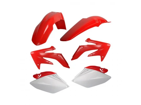 Kit accesorii carena din plastic model 10 HONDA CRF - Alb/Rosu