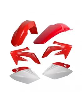 Kit plastice CEMoto model 12 HONDA CRF - alb,Rosu