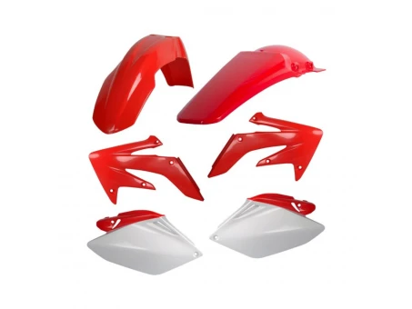 Kit accesorii carena din plastic model 12 HONDA CRF - Alb/Rosu