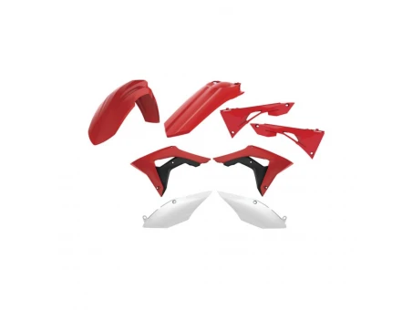 Kit accesorii carena din plastic model 13 HONDA CRF - Alb/Rosu