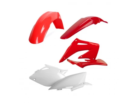 Kit accesorii carena din plastic HONDA CRF - Alb/Rosu