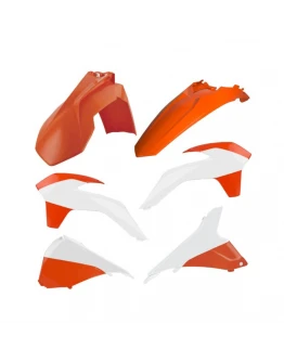 Kit plastice CEMoto model 9 KTM SX, SX-F, XC - alb,Portocaliu