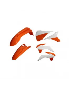 Kit plastice CEMoto model 10 KTM EXC, EXC-F - alb,Portocaliu