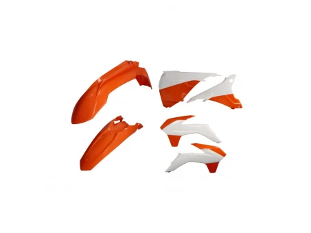 Kit accesorii carena din plastic model 10 KTM EXC, EXC-F - Alb/Portocaliu