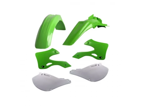 Kit accesorii carena din plastic model 3 SUZUKI KX - Verde/Alb