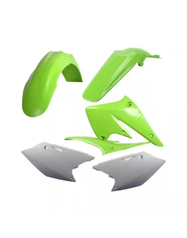Kit plastice CEMoto model 1 KAWASAKI KX- alb,Verde