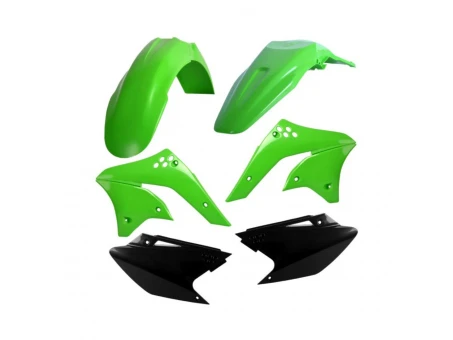 Kit accesorii carena din plastic KAWASAKI KX 250 - Negru/Verde