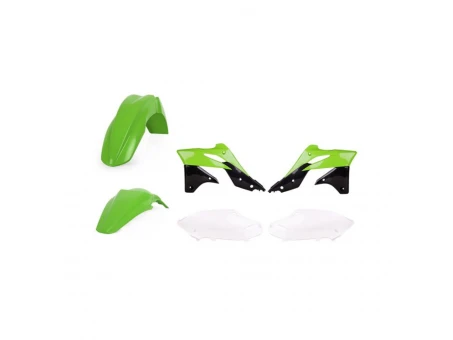 Kit accesorii carena din plastic model 2 KAWASAKI KX - Alb/Verde/Negru