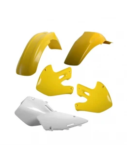 Kit plastice CEMoto model 5 SUZUKI RM - alb,Galben