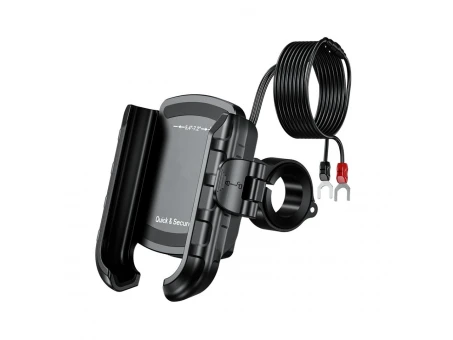 Suport telefon cu incarcator USB 3.0 BIKETEC R9-CLIP-PD