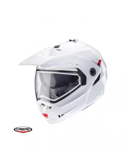 Casca flip-up/adventure Caberg Tourmax X SV alb,Lucios - Pinlock ready