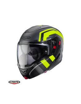Casca flip-up Caberg Horus X Road L1 Titanium,Negru,Galben,Mat - Pinlock ready