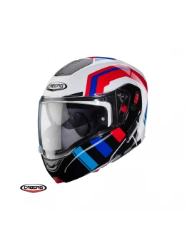 Casca flip-up Caberg Horus X Road M6 alb,Rosu,Albastru,Lucios - Pinlock ready