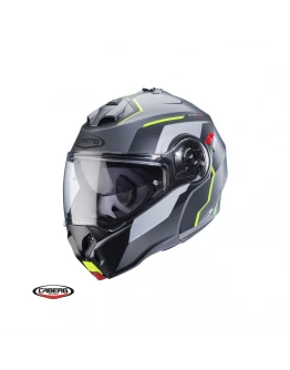 Casca flip-up Caberg Duke Evo Move L1 SV Titanium,Negru,Galben,Mat - Pinlock ready
