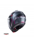 Casca flip-up Caberg Duke Evo Move M3 SV Titanium/Negru/Fuchsia/Mat - Pinlock ready